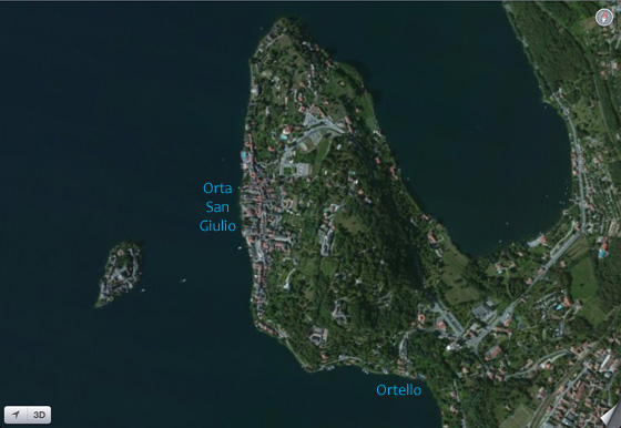 Aeral View from Google Maps (summer 2012) of the Orta Peninsular